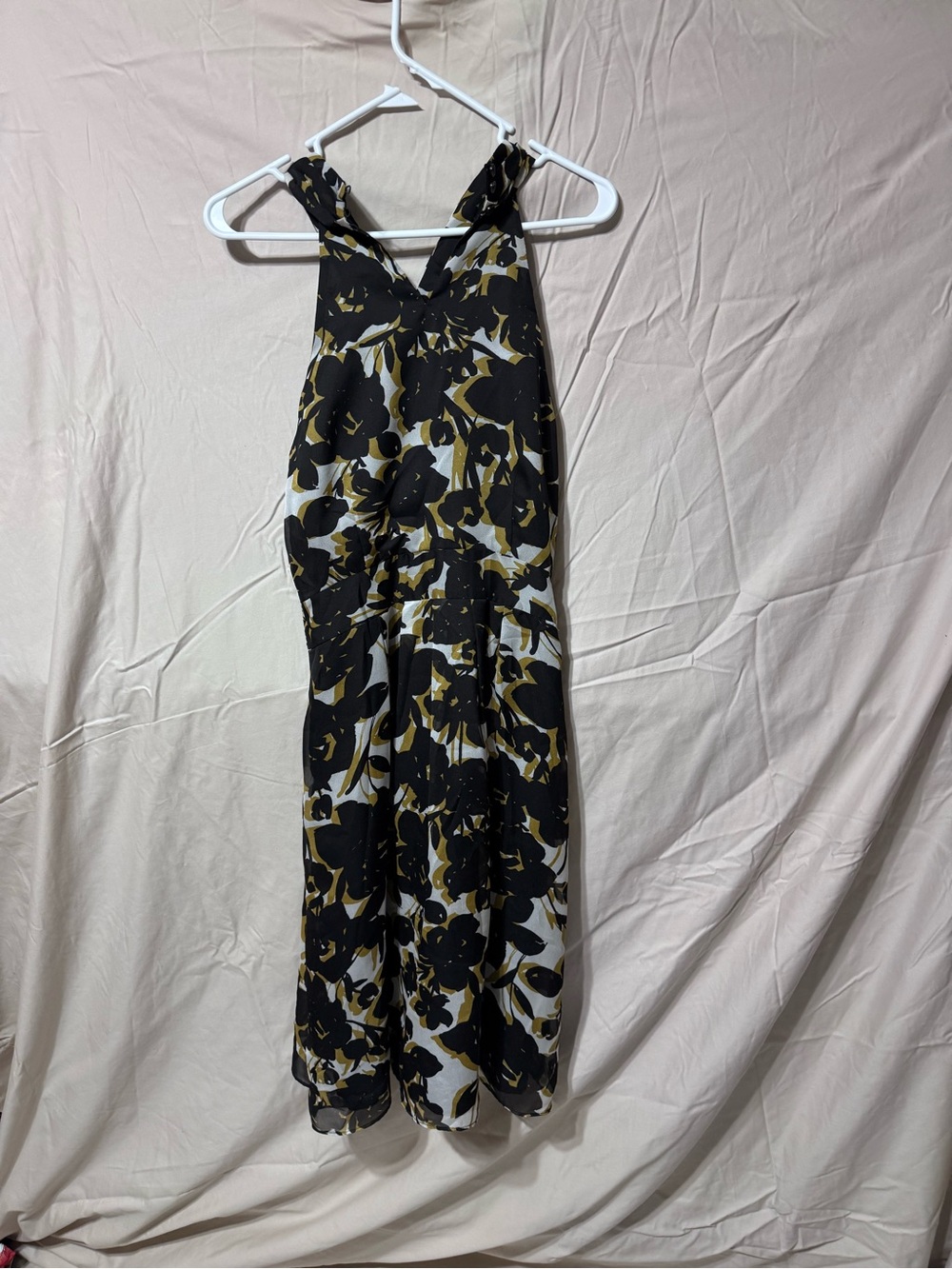 Outback Red Black & Mustard Abstract Print Dress